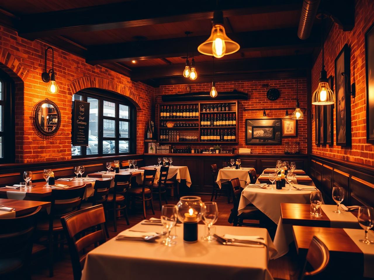 Intérieur chaleureux du restaurant Da Tommaso